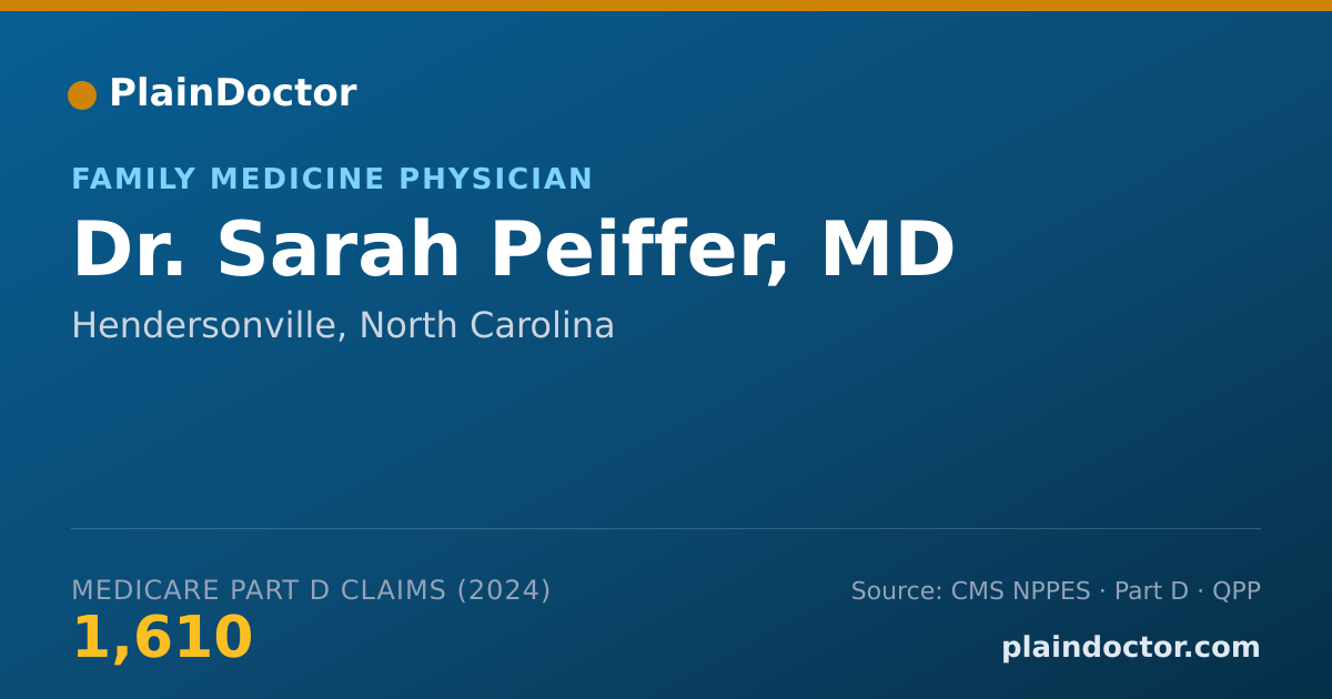 Shareable card for Sarah Peiffer, MD - Family Medicine Physician, Hendersonville, NC