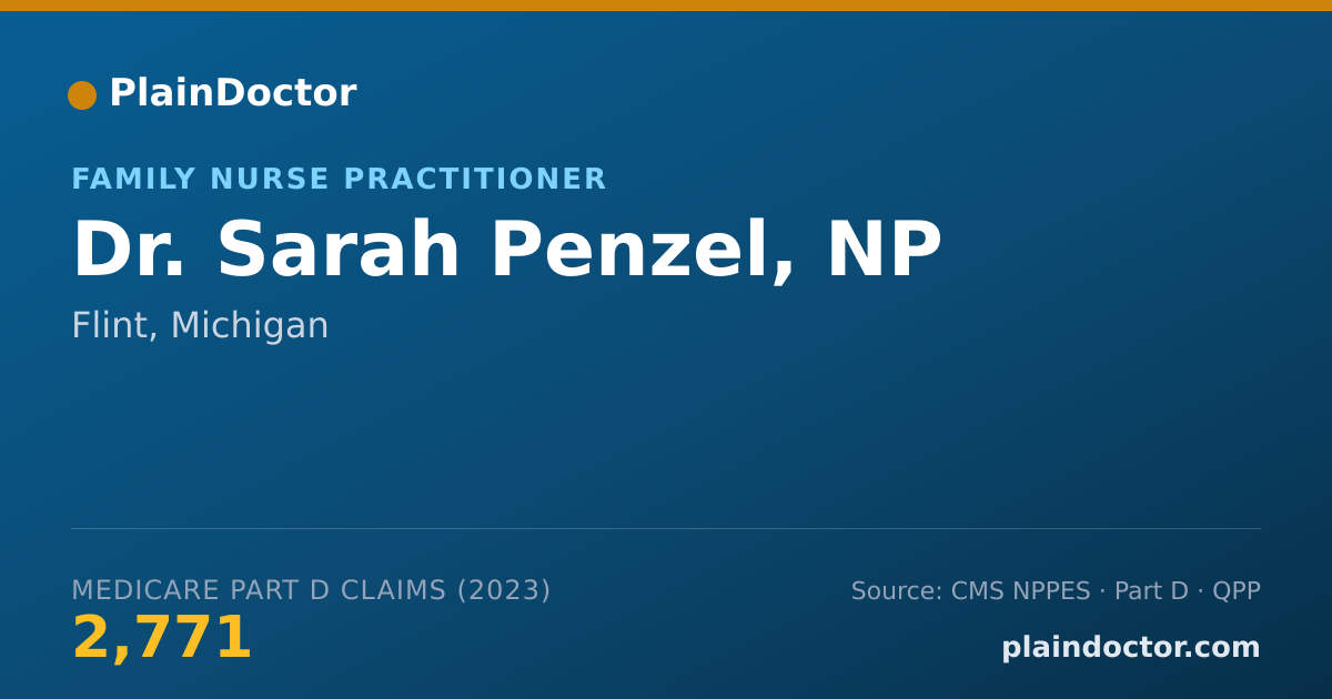 Shareable card for Sarah Penzel, NP - Family Nurse Practitioner, Flint, MI