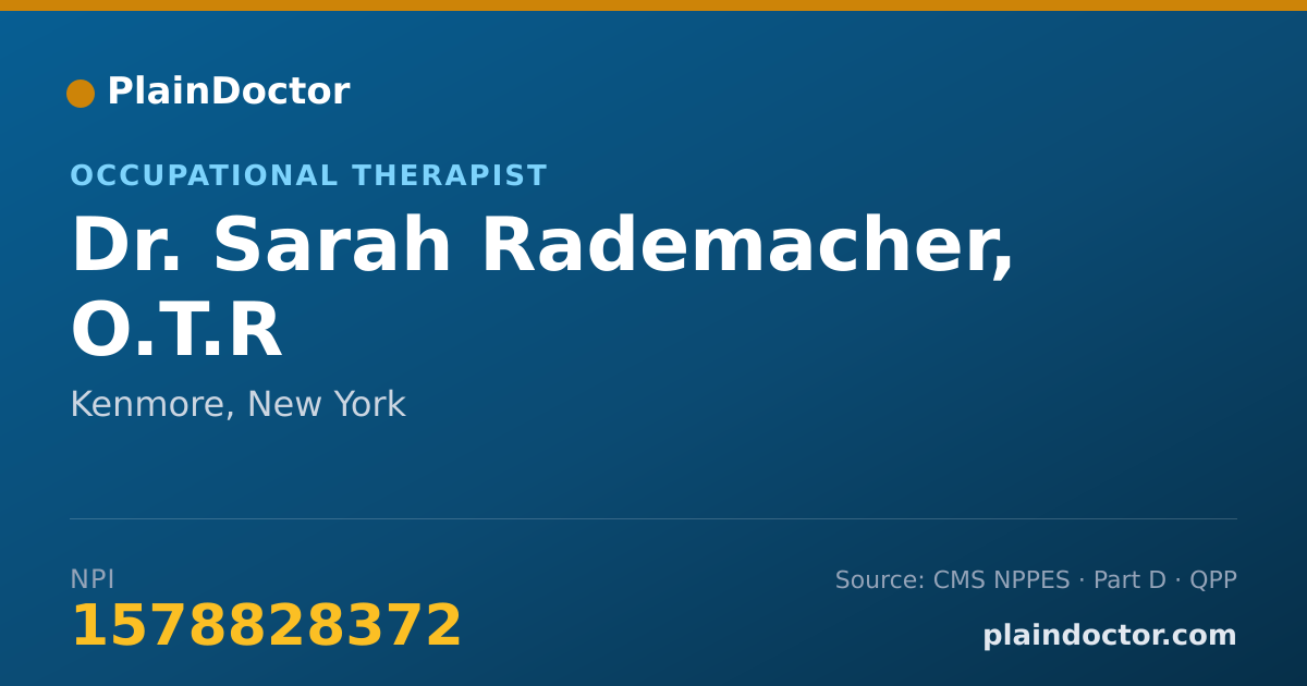 Shareable card for Sarah Rademacher, O.T.R - Occupational Therapist, Kenmore, NY