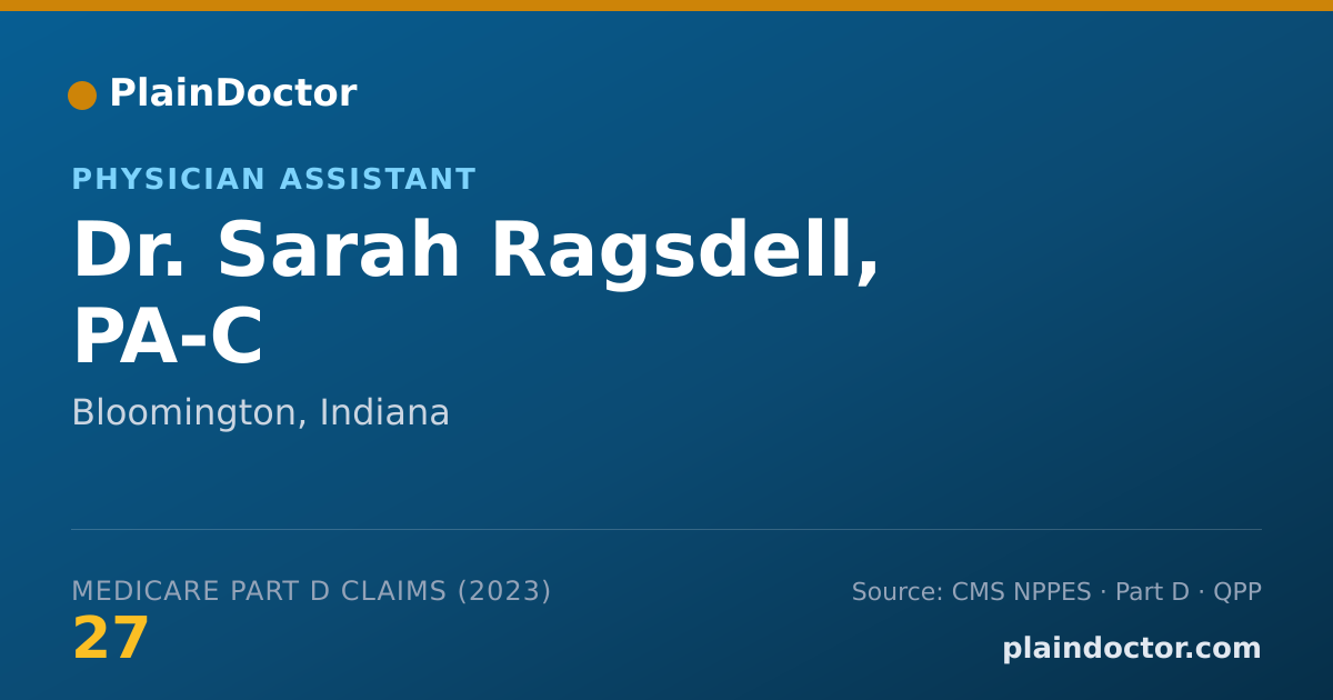 Shareable card for Sarah Ragsdell, PA-C - Physician Assistant, Bloomington, IN