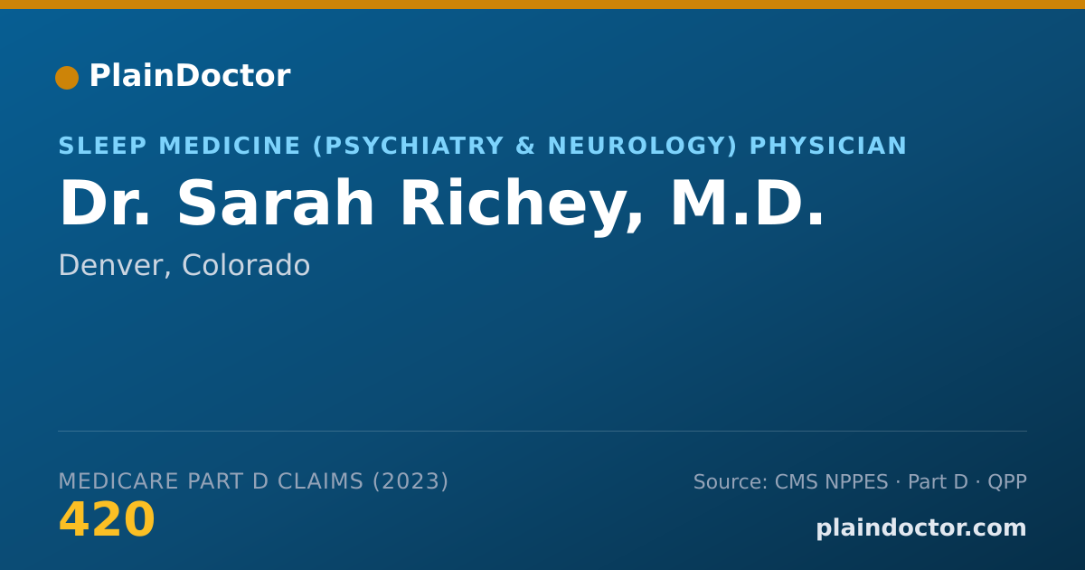 Shareable card for Sarah Richey, M.D. - Sleep Medicine (Psychiatry & Neurology) Physician, Denver, CO