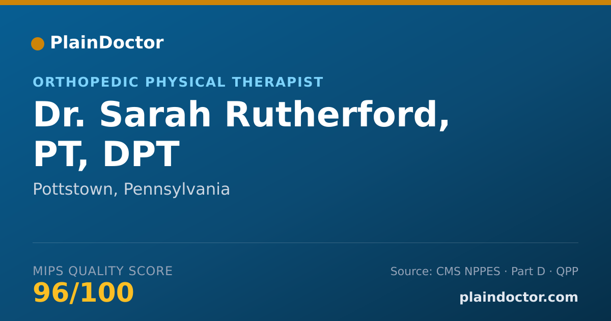 Shareable card for Sarah Rutherford, PT, DPT - Orthopedic Physical Therapist, Pottstown, PA