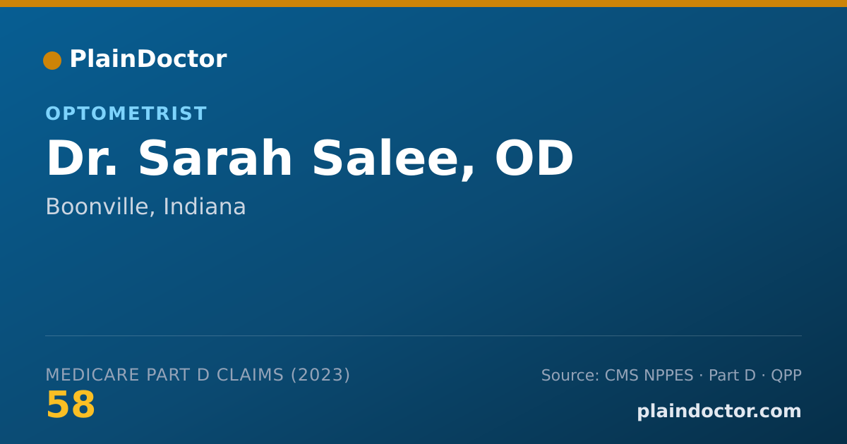 Shareable card for Sarah Salee, OD - Optometrist, Boonville, IN