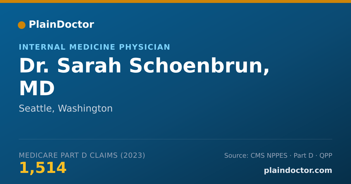 Shareable card for Sarah Schoenbrun, MD - Internal Medicine Physician, Seattle, WA