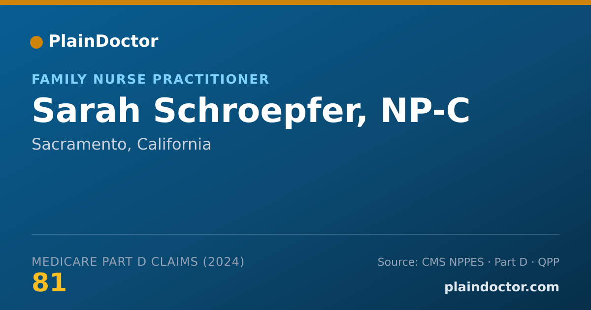 Shareable card for Sarah Schroepfer, NP-C - Family Nurse Practitioner, Sacramento, CA