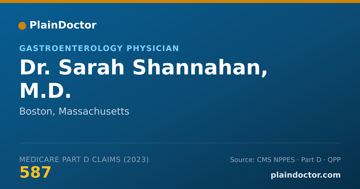 Shareable card for Sarah Shannahan, M.D. - Gastroenterology Physician, Boston, MA