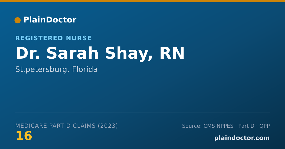Shareable card for Sarah Shay, RN - Registered Nurse, St.petersburg, FL