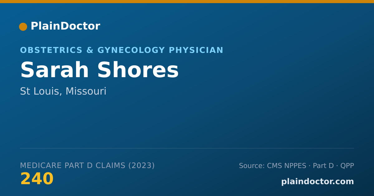 Shareable card for Sarah Shores - Obstetrics & Gynecology Physician, St Louis, MO