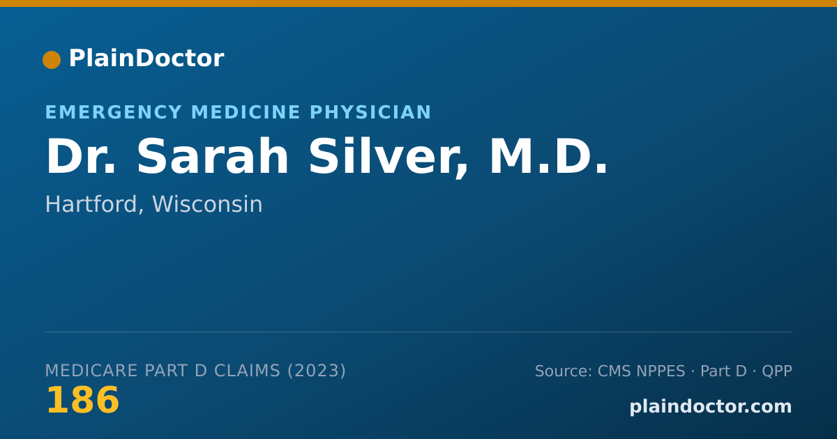 Shareable card for Sarah Silver, M.D. - Emergency Medicine Physician, Hartford, WI