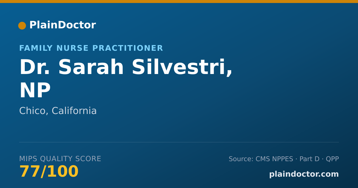 Shareable card for Sarah Silvestri, NP - Family Nurse Practitioner, Chico, CA