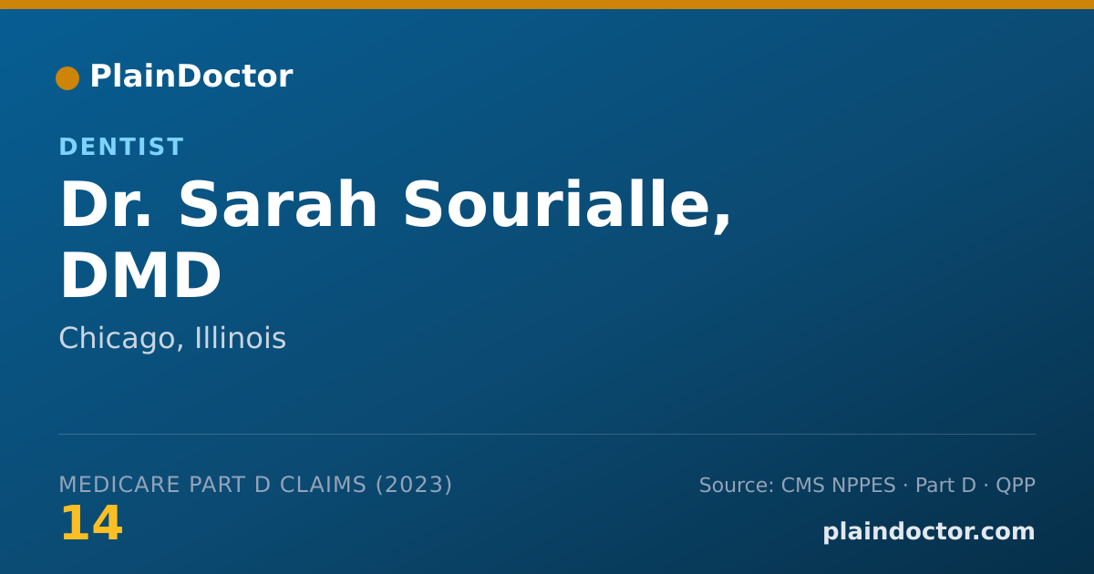 Shareable card for Sarah Sourialle, DMD - Dentist, Chicago, IL