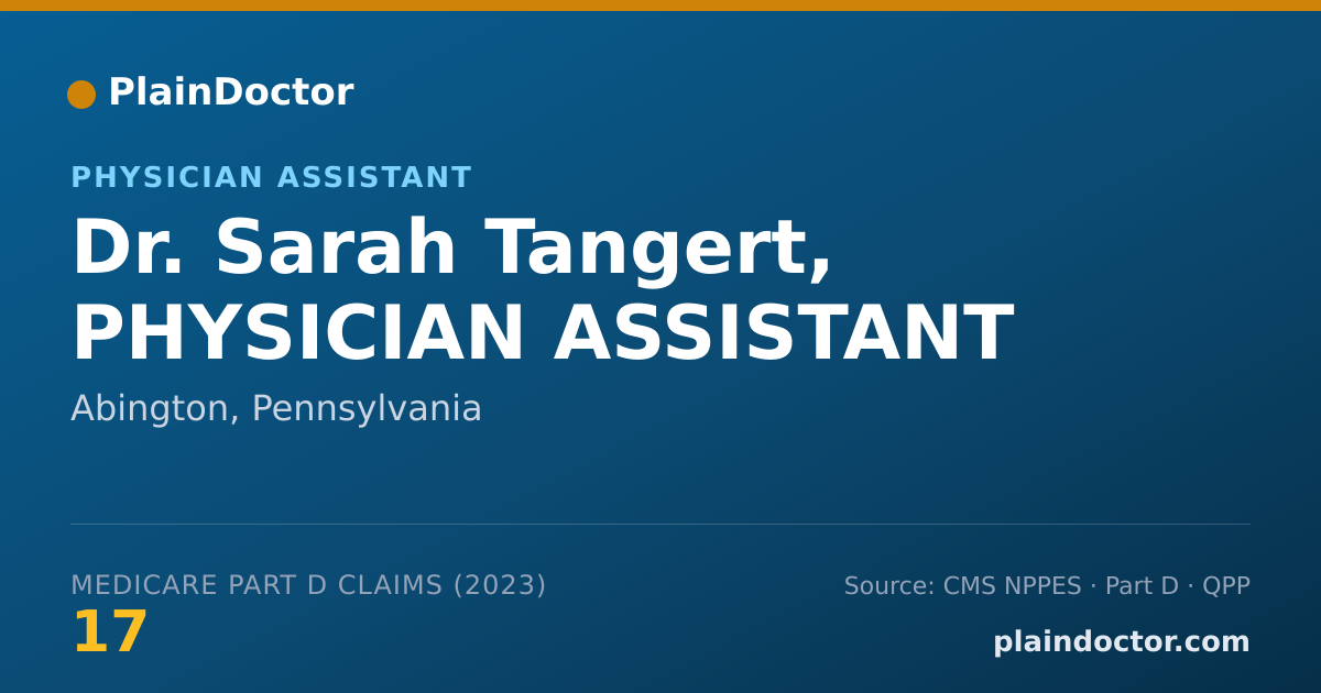 Shareable card for Sarah Tangert, PHYSICIAN ASSISTANT - Physician Assistant, Abington, PA
