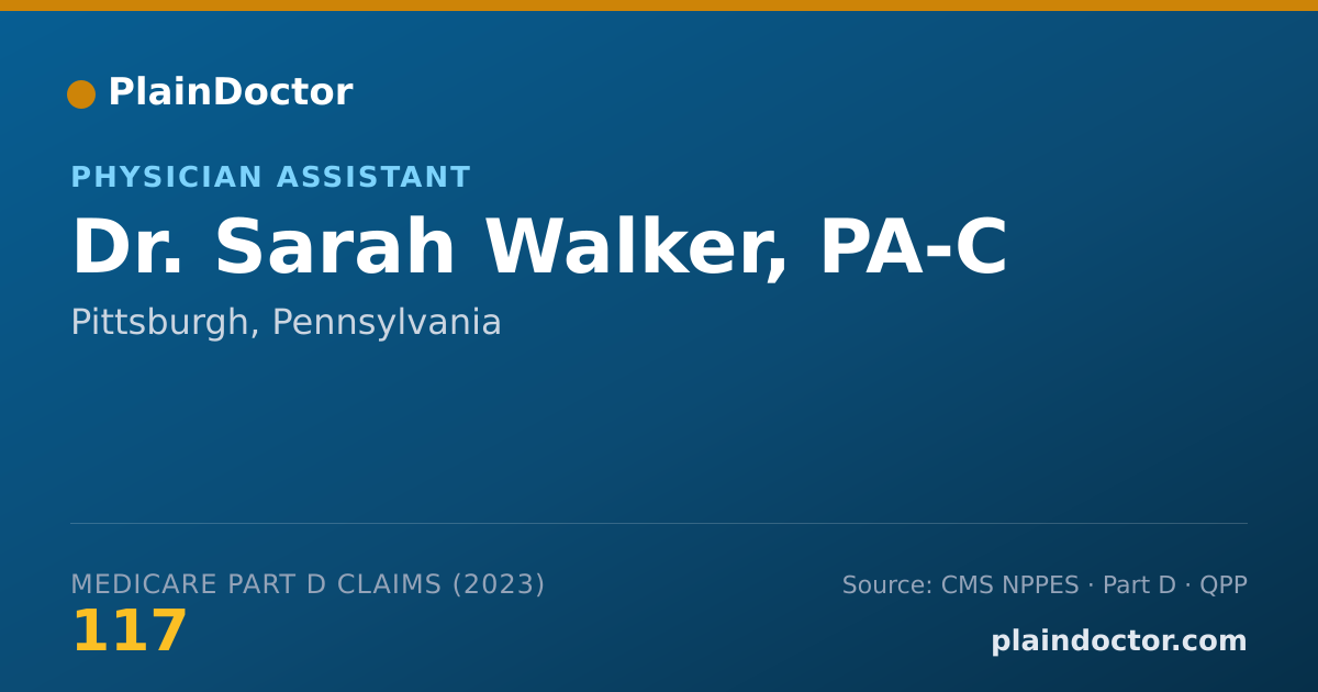 Shareable card for Sarah Walker, PA-C - Physician Assistant, Pittsburgh, PA
