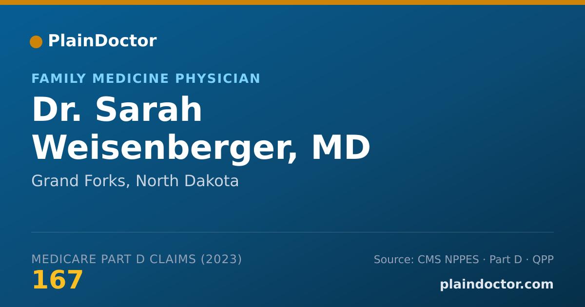 Shareable card for Sarah Weisenberger, MD - Family Medicine Physician, Grand Forks, ND