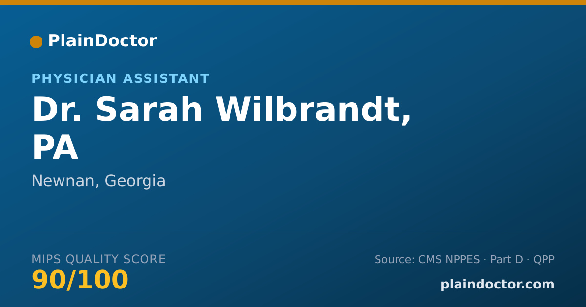Shareable card for Sarah Wilbrandt, PA - Physician Assistant, Newnan, GA