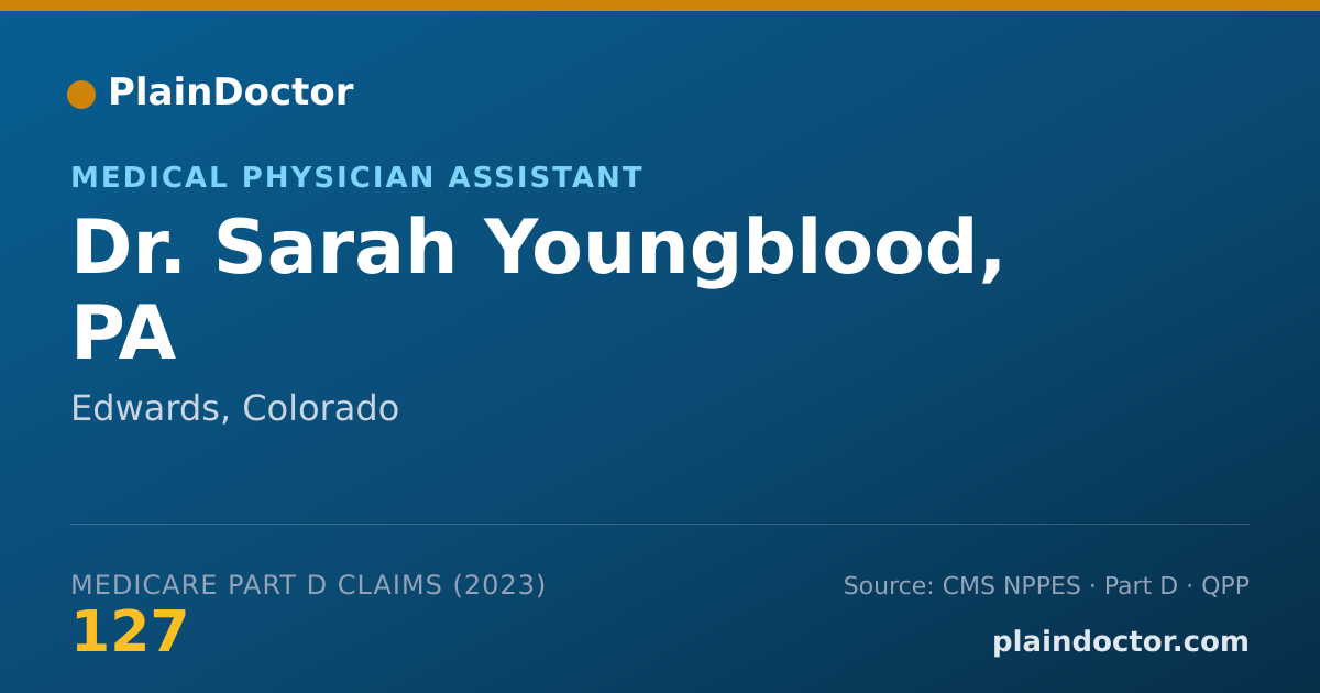Shareable card for Sarah Youngblood, PA - Medical Physician Assistant, Edwards, CO