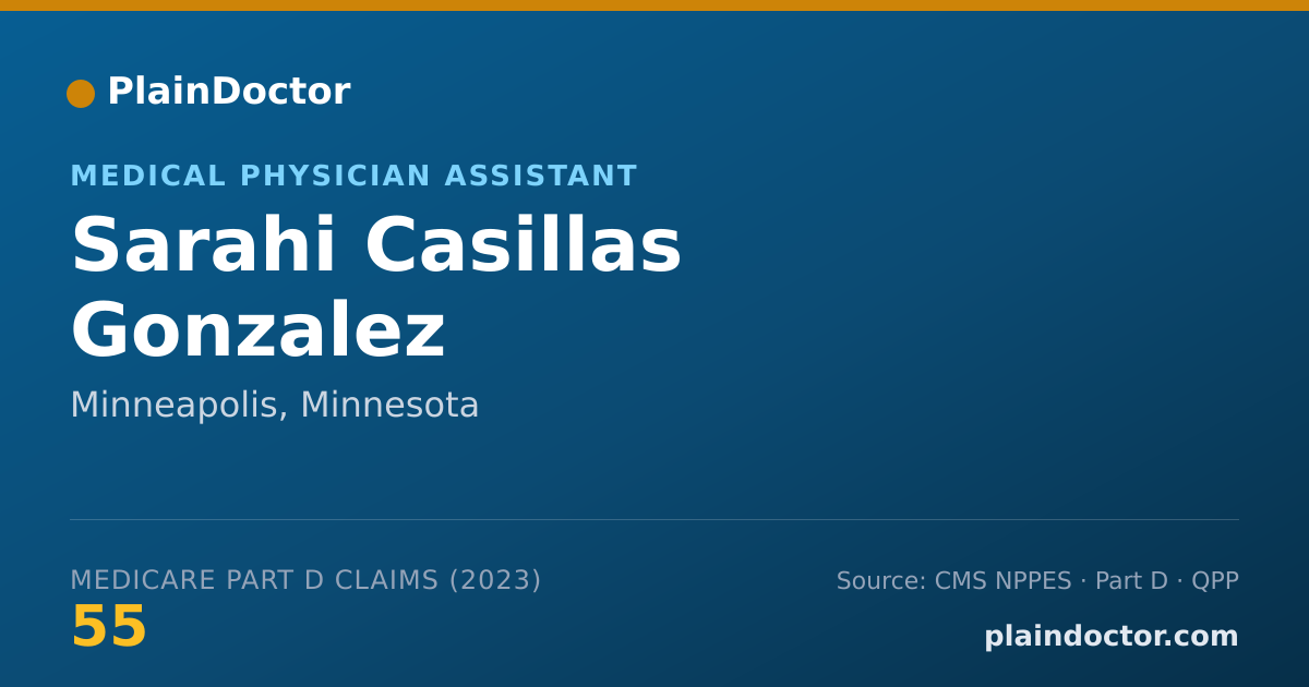 Shareable card for Sarahi Casillas Gonzalez - Medical Physician Assistant, Minneapolis, MN