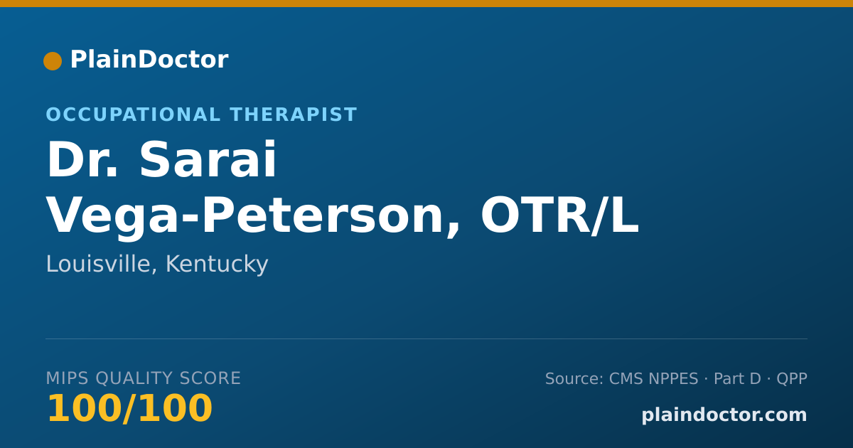 Shareable card for Sarai Vega-Peterson, OTR/L - Occupational Therapist, Louisville, KY
