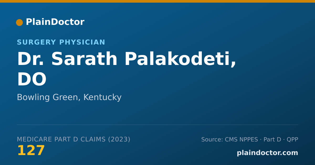 Shareable card for Sarath Palakodeti, DO - Surgery Physician, Bowling Green, KY