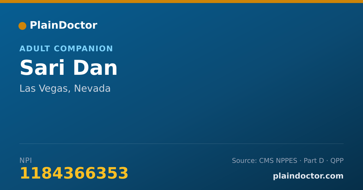 Shareable card for Sari Dan - Adult Companion, Las Vegas, NV