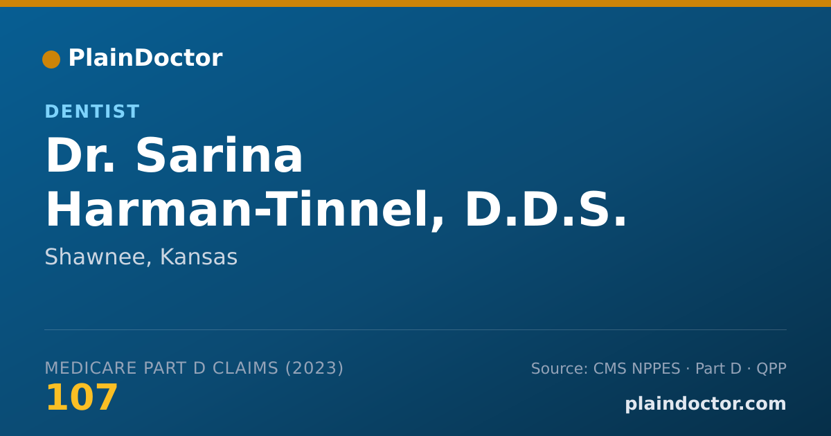 Shareable card for Sarina Harman-Tinnel, D.D.S. - Dentist, Shawnee, KS