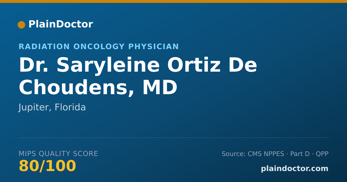 Shareable card for Saryleine Ortiz De Choudens, MD - Radiation Oncology Physician, Jupiter, FL