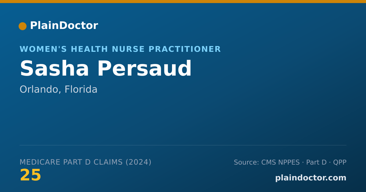 Shareable card for Sasha Persaud - Women's Health Nurse Practitioner, Orlando, FL