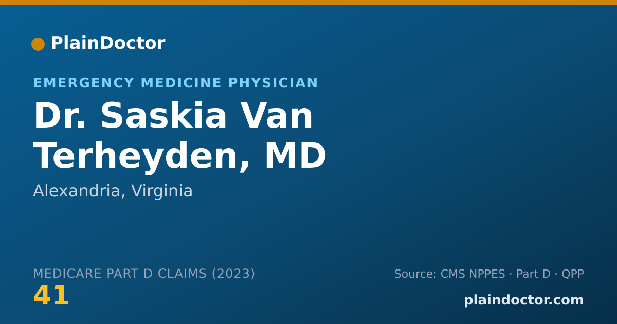 Shareable card for Saskia Van Terheyden, MD - Emergency Medicine Physician, Alexandria, VA