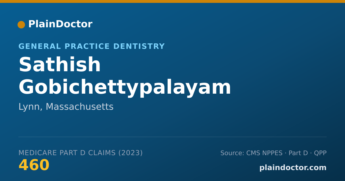 Shareable card for Sathish Gobichettypalayam - General Practice Dentistry, Lynn, MA