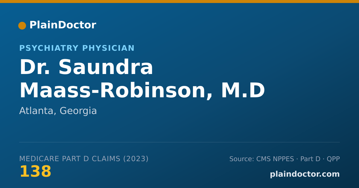 Shareable card for Saundra Maass-Robinson, M.D - Psychiatry Physician, Atlanta, GA