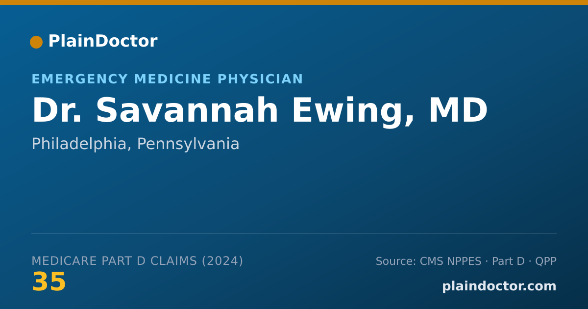 Shareable card for Savannah Ewing, MD - Military Health Care Provider, Philadelphia, PA