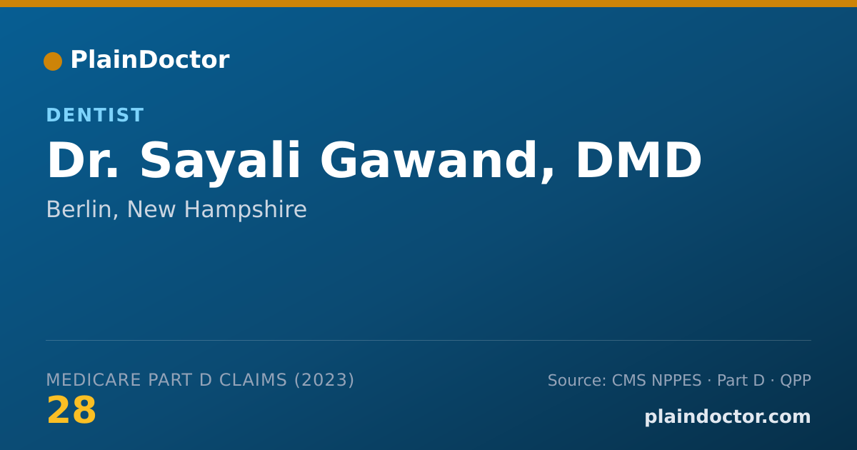 Shareable card for Sayali Gawand, DMD - Dentist, Berlin, NH
