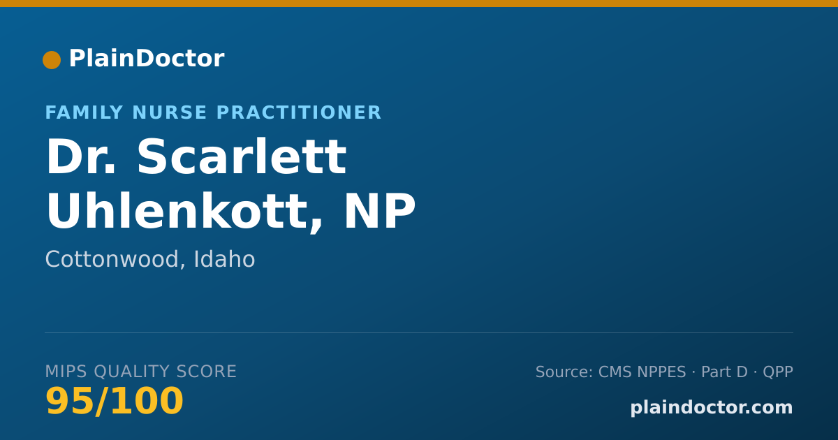 Shareable card for Scarlett Uhlenkott, NP - Family Nurse Practitioner, Cottonwood, ID