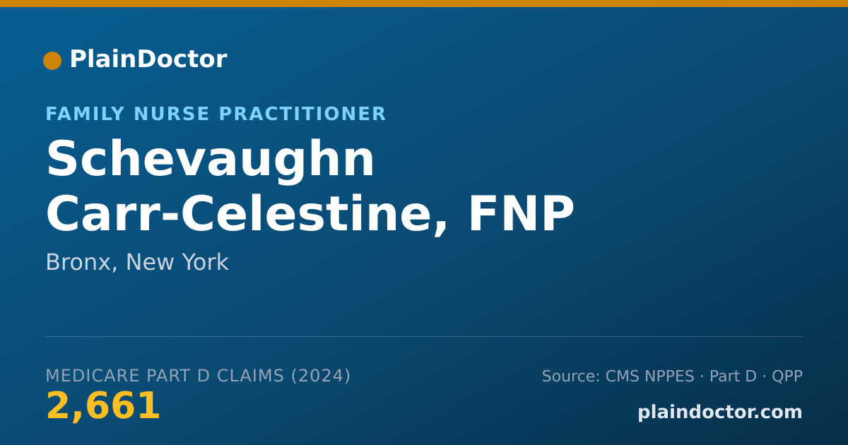 Shareable card for Schevaughn Carr-Celestine, FNP - Family Nurse Practitioner, Bronx, NY