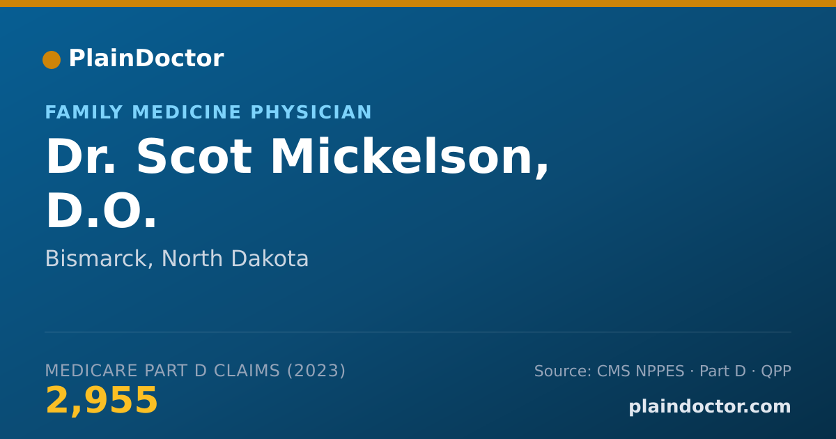 Shareable card for Scot Mickelson, D.O. - Family Medicine Physician, Bismarck, ND