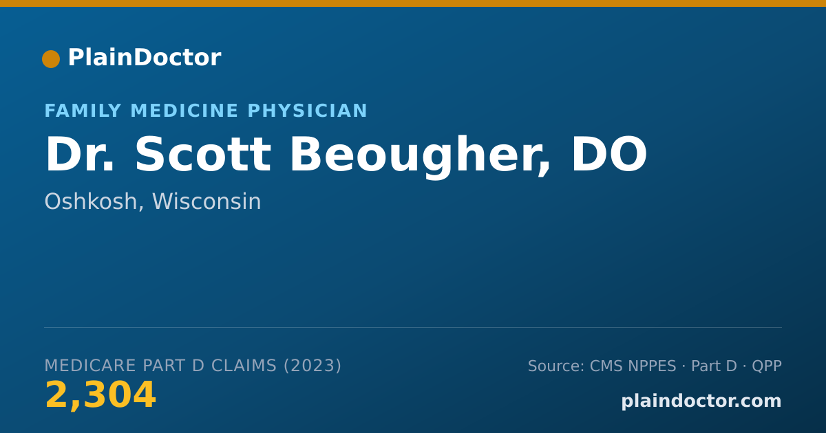 Shareable card for Scott Beougher, DO - Family Medicine Physician, Oshkosh, WI