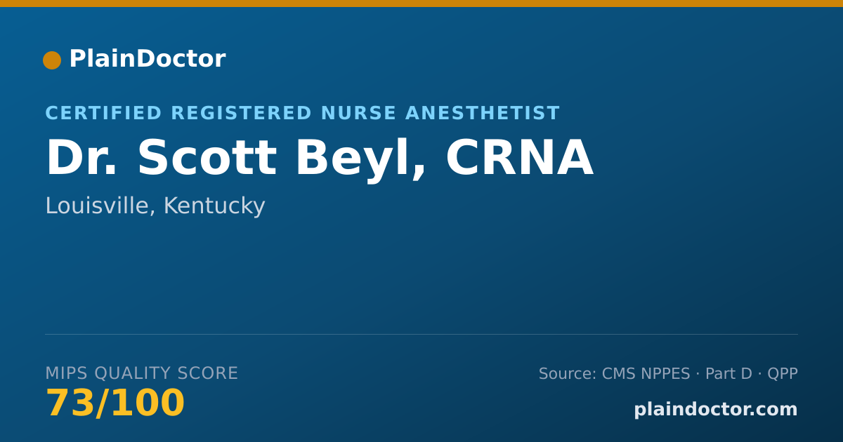 Shareable card for Scott Beyl, CRNA - Certified Registered Nurse Anesthetist, Louisville, KY