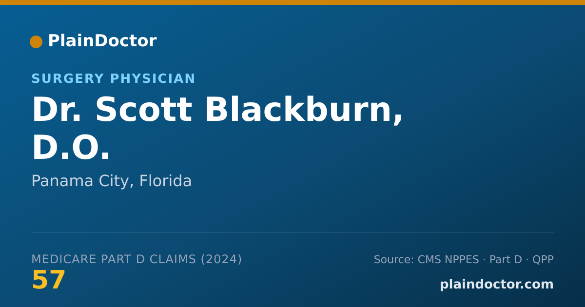 Shareable card for Scott Blackburn, D.O. - Surgery Physician, Panama City, FL