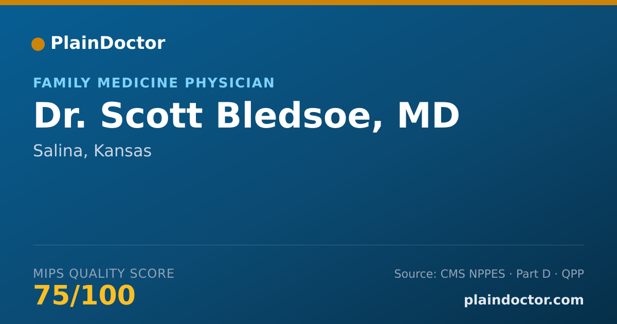 Shareable card for Scott Bledsoe, MD - Family Medicine Physician, Salina, KS
