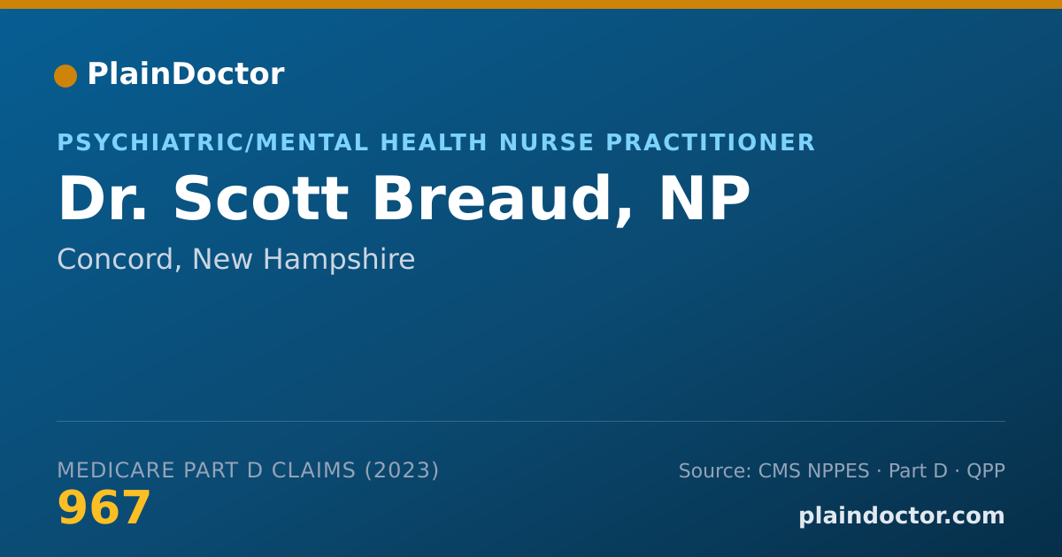Shareable card for Scott Breaud, NP - Psychiatric/Mental Health Nurse Practitioner, Concord, NH
