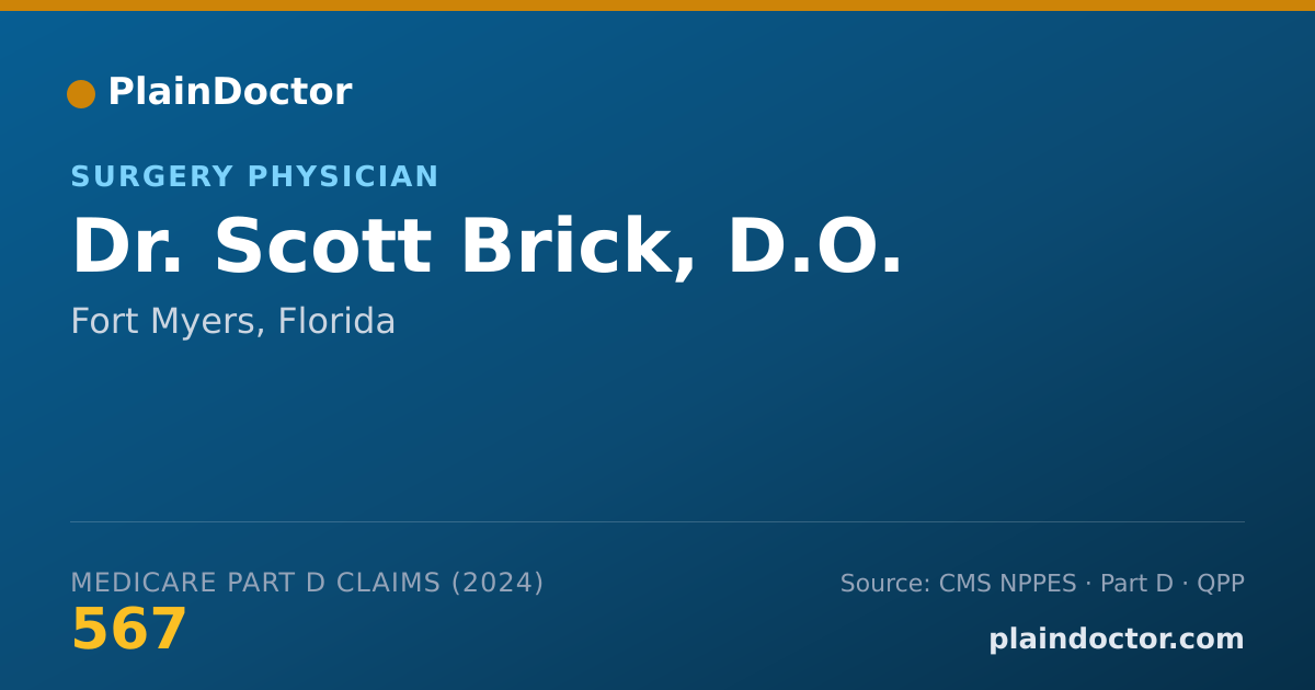 Shareable card for Scott Brick, D.O. - Surgery Physician, Fort Myers, FL