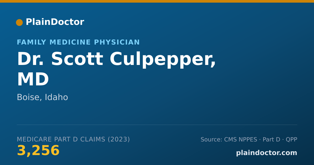 Shareable card for Scott Culpepper, MD - Family Medicine Physician, Boise, ID