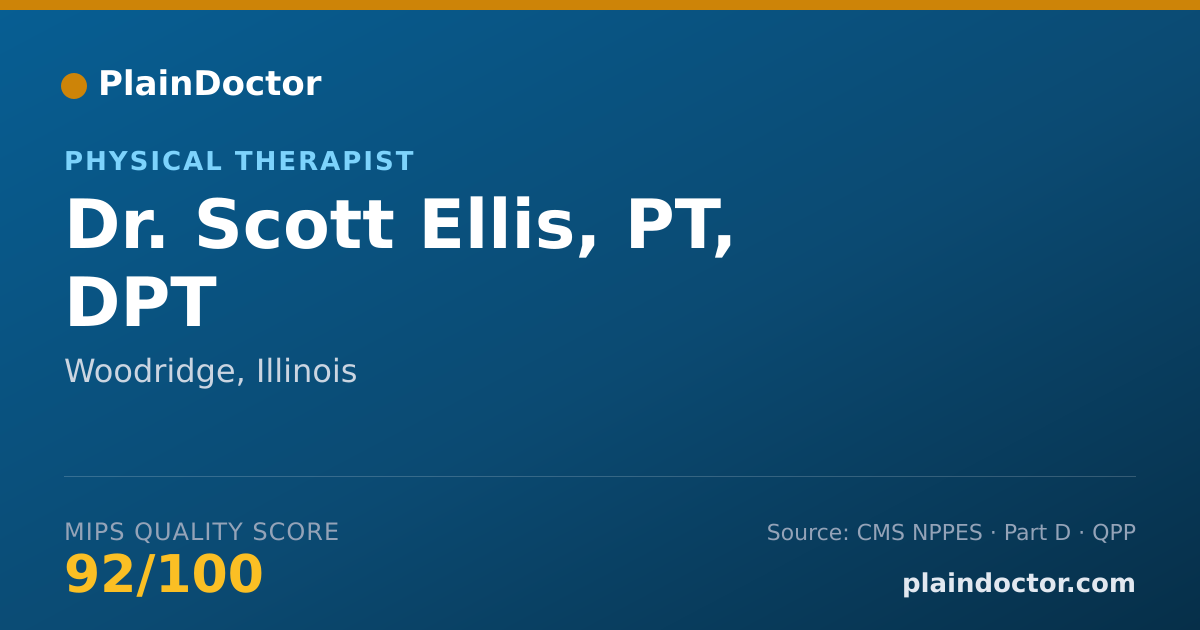 Shareable card for Scott Ellis, PT, DPT - Physical Therapist, Woodridge, IL