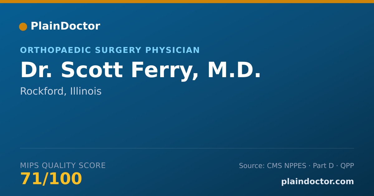 Shareable card for Scott Ferry, M.D. - Orthopaedic Surgery Physician, Rockford, IL