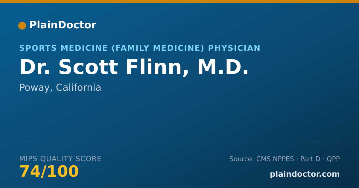 Shareable card for Scott Flinn, M.D. - Sports Medicine (Family Medicine) Physician, Poway, CA