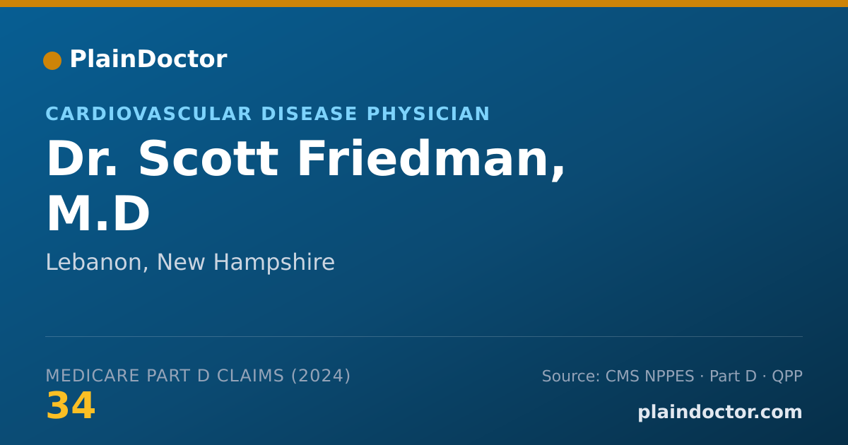 Shareable card for Scott Friedman, M.D - Cardiovascular Disease Physician, Lebanon, NH