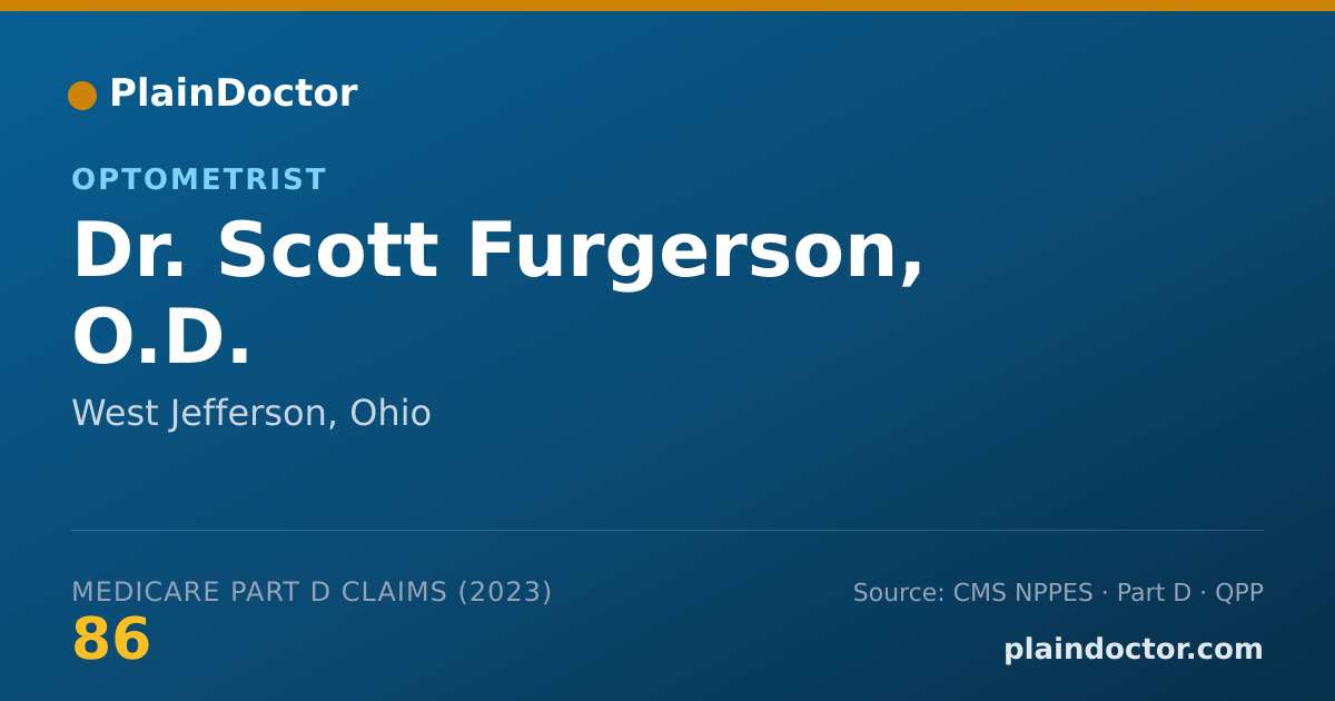 Shareable card for Scott Furgerson, O.D. - Optometrist, West Jefferson, OH