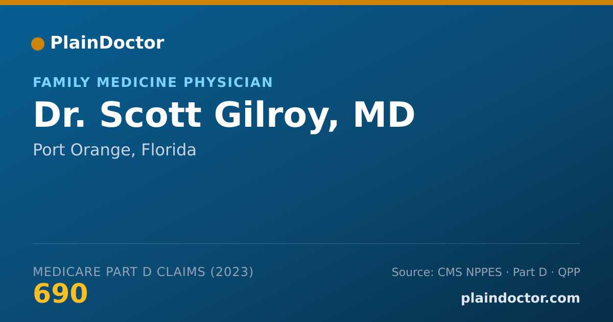Shareable card for Scott Gilroy, MD - Family Medicine Physician, Port Orange, FL