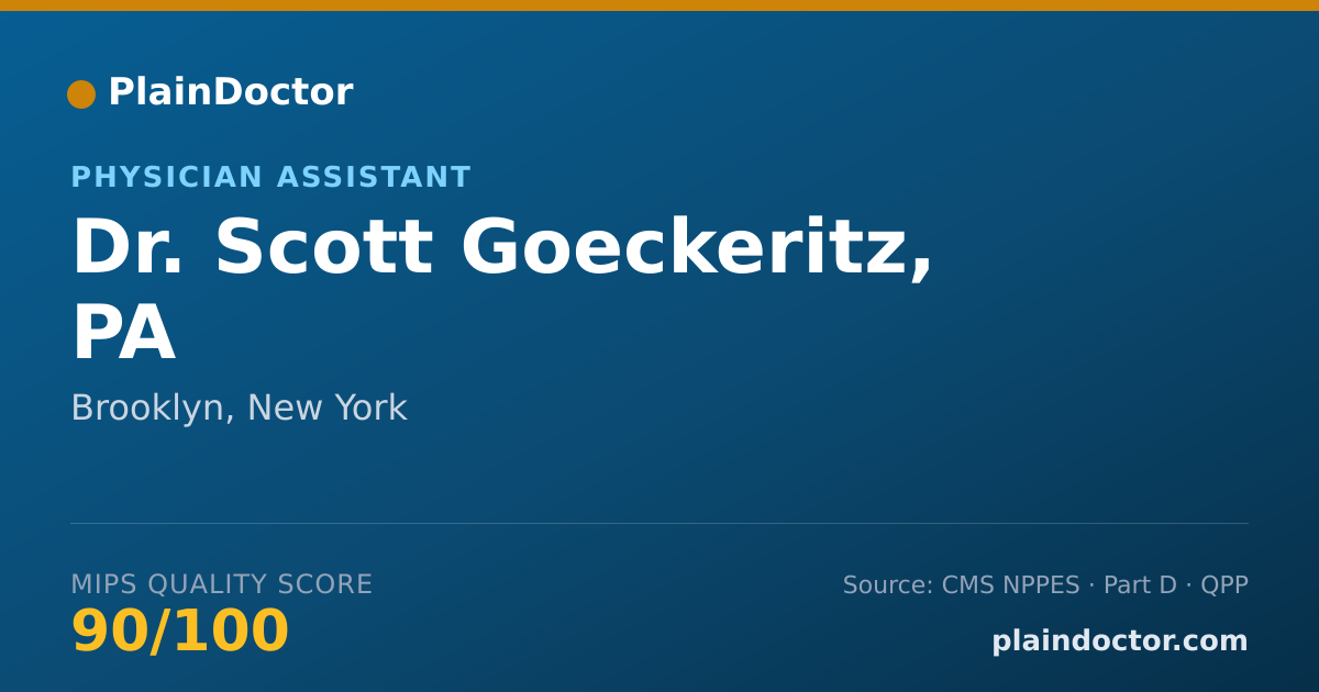 Shareable card for Scott Goeckeritz, PA - Physician Assistant, Brooklyn, NY
