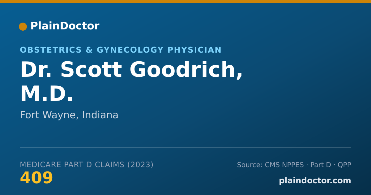 Shareable card for Scott Goodrich, M.D. - Obstetrics & Gynecology Physician, Fort Wayne, IN
